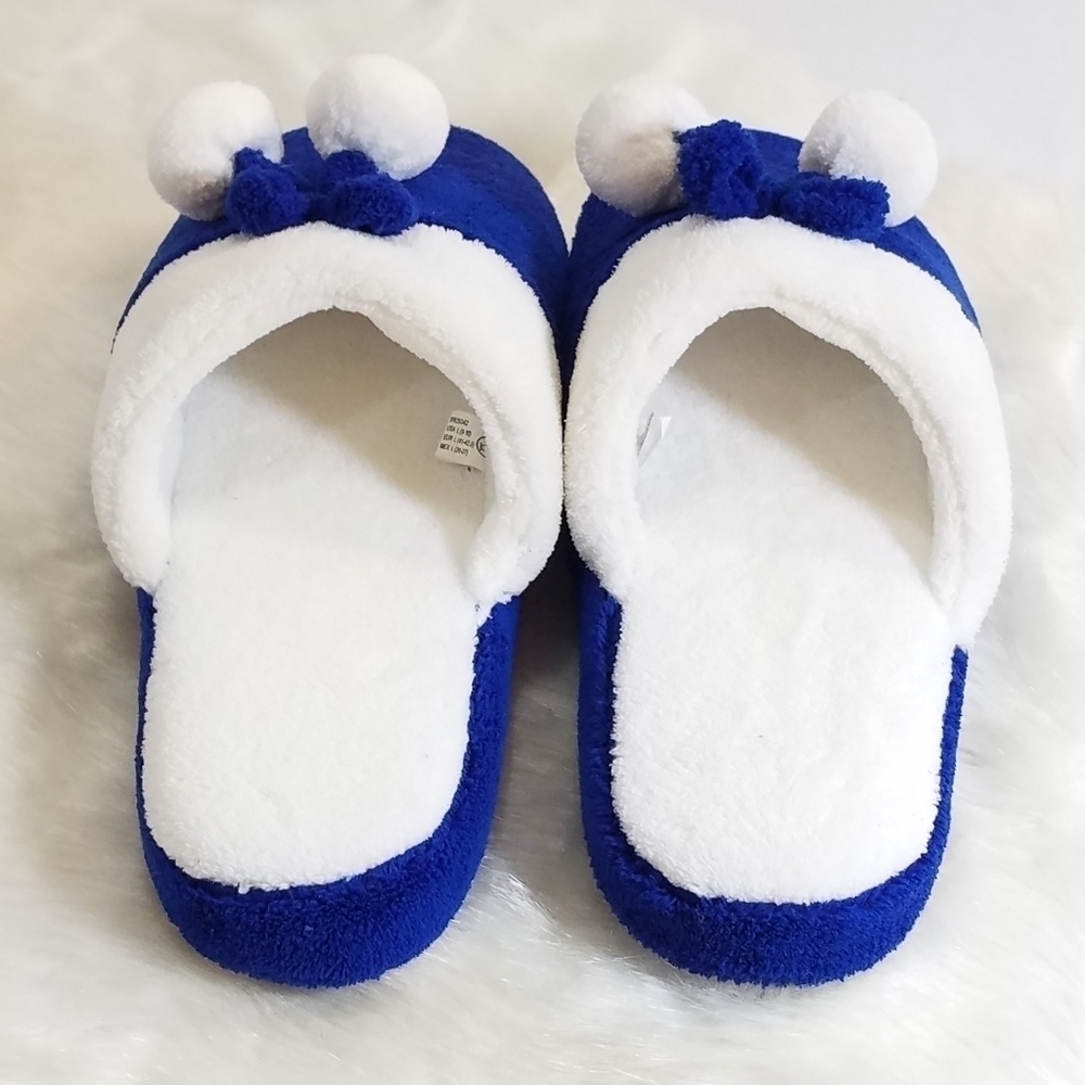 PLUSH Pom Pom Mule Slippers - Picture 3 of 6